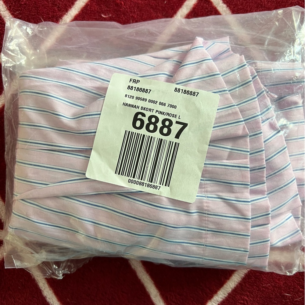NWT Free People NIA Pink Stripe Skort Medium / Large - Picture 10 of 10